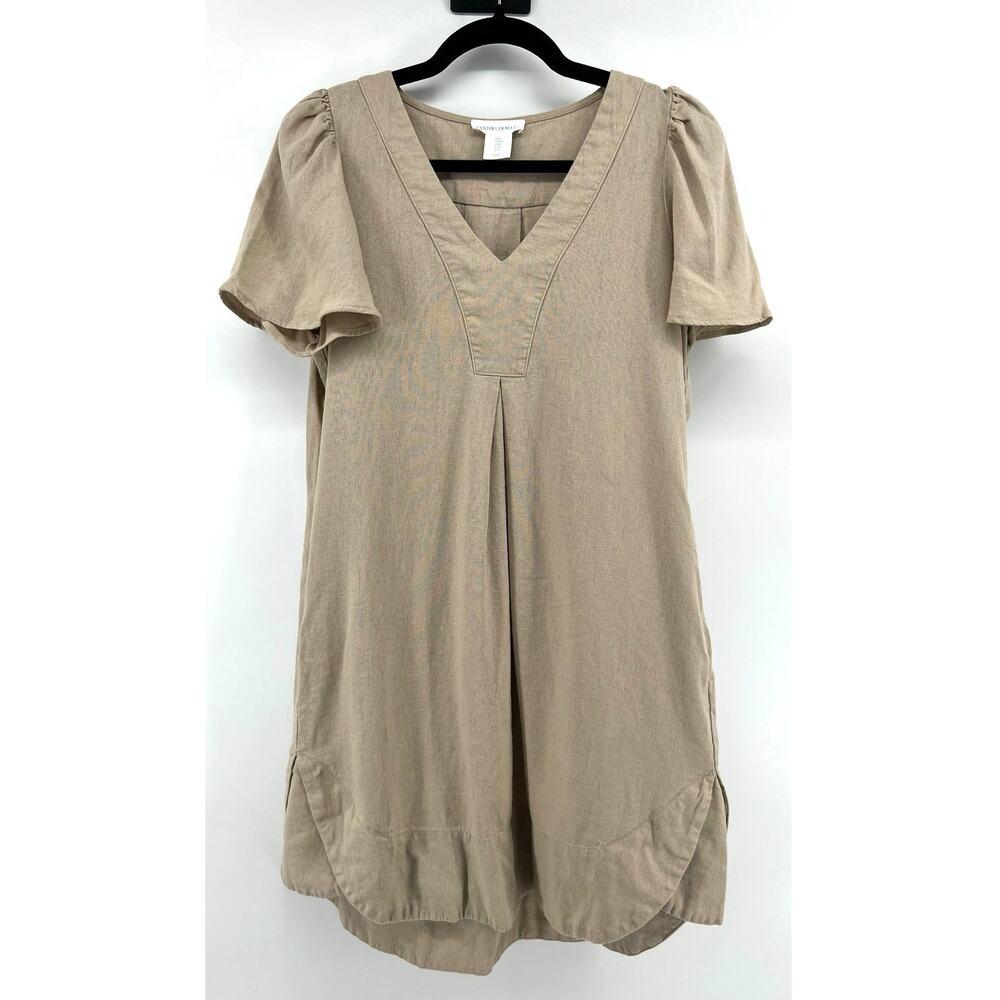 Cynthia Rowley Linen Dress | Flutter Sleeves | Pockets Size S